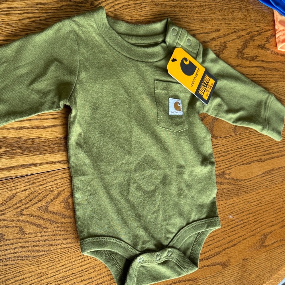 NWT Carhartt Forest Green Infant Bodysuit